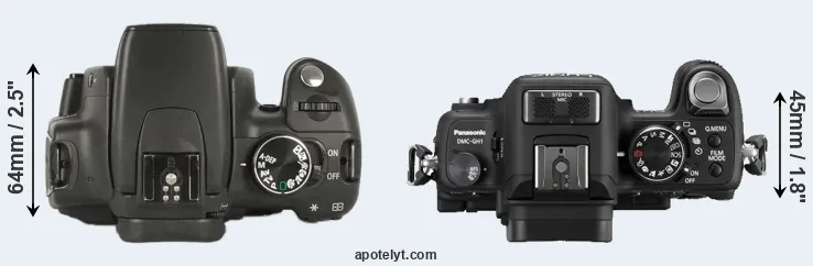 Compare XT versus GH1 top