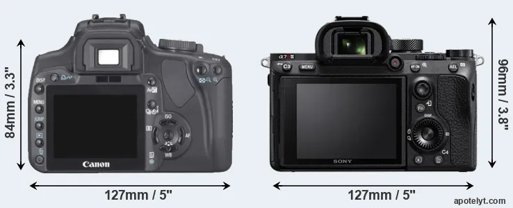 Comparison XTi or A7R III rear