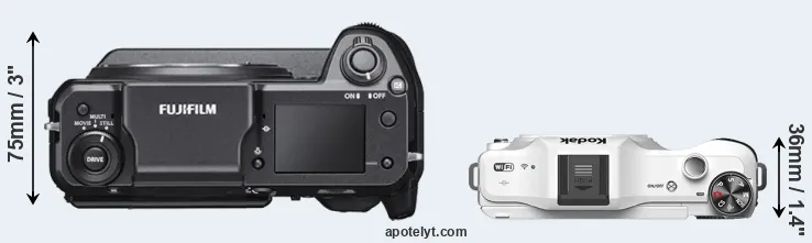 Compare GFX 100 versus S-1 top
