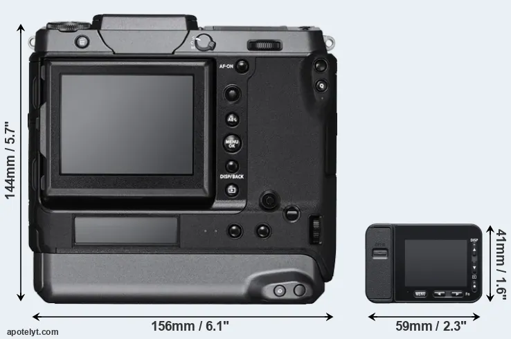 Comparison GFX 100 or RX0 II rear