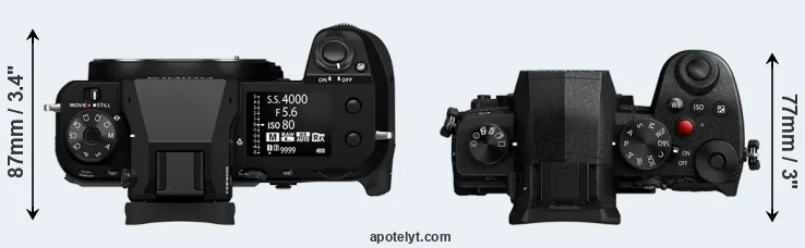 Compare GFX 100S II versus G97 top