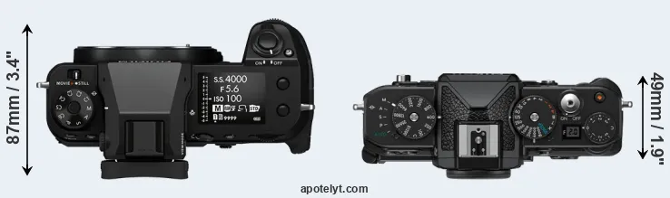 Compare GFX 100S versus Zf top