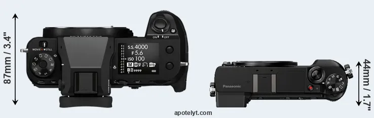 Compare GFX 50S II versus GX80 top