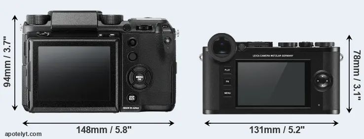 Comparison GFX 50S or CL rear