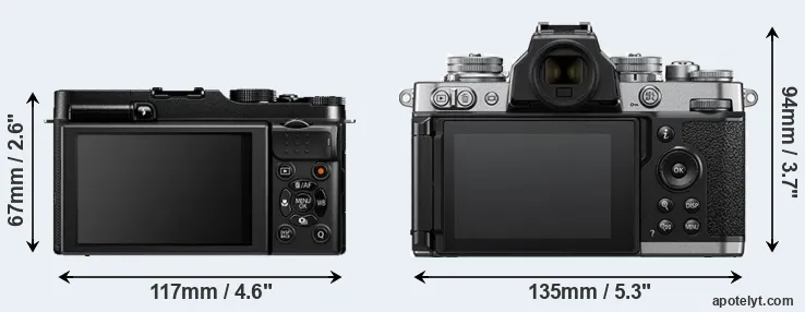 Comparison X-A1 or Z fc rear