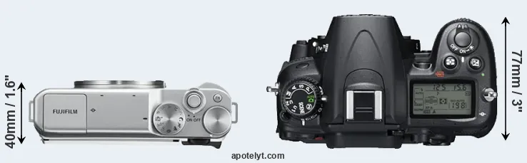 Compare X-A10 versus D7000 top
