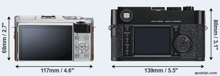 Comparison X-A5 or M9 rear