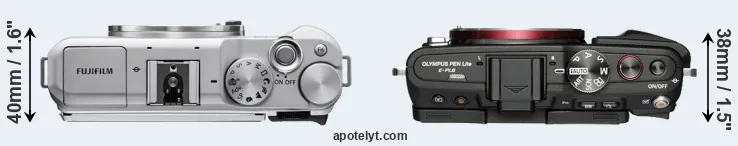 Compare X-A5 versus E-PL6 top