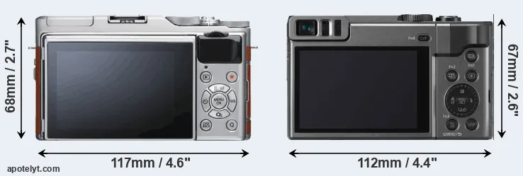 Comparison X-A5 or ZS70 rear