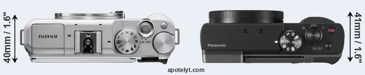 Compare X-A5 versus ZS70 top