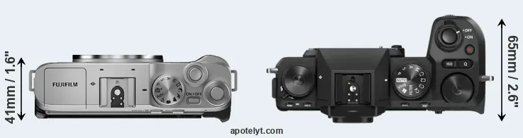 Compare X-A7 versus X-S20 top