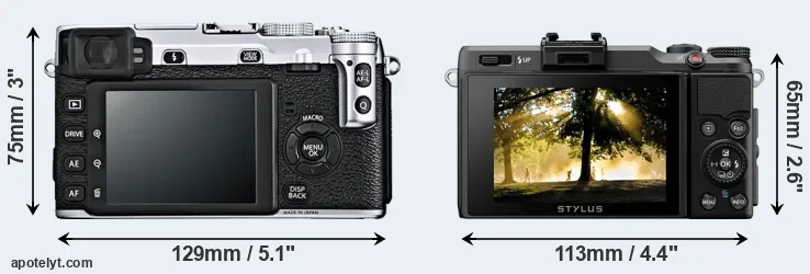Comparison X-E1 or XZ-2 rear