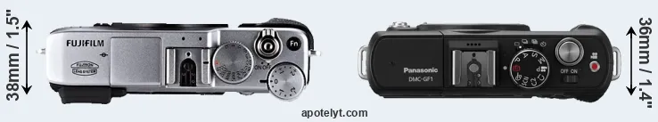 Compare X-E1 versus GF1 top