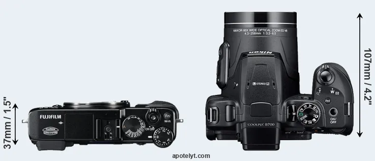 Compare X-E2 versus B700 top