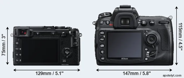 Comparison X-E2 or D300S rear