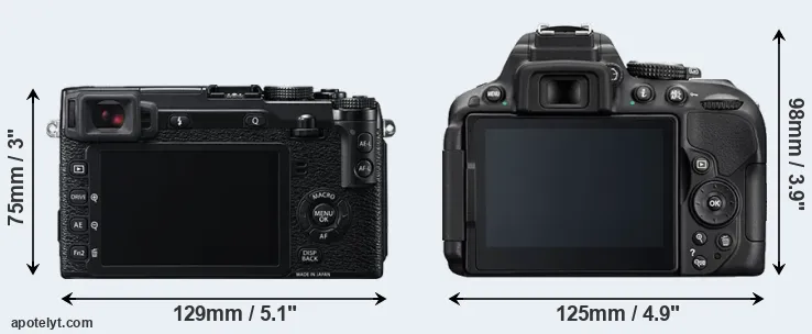 Comparison X-E2 or D5300 rear