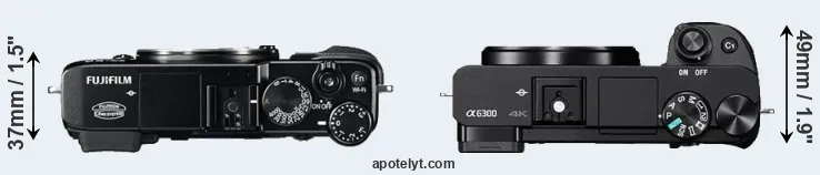 Compare X-E2 versus A6300 top