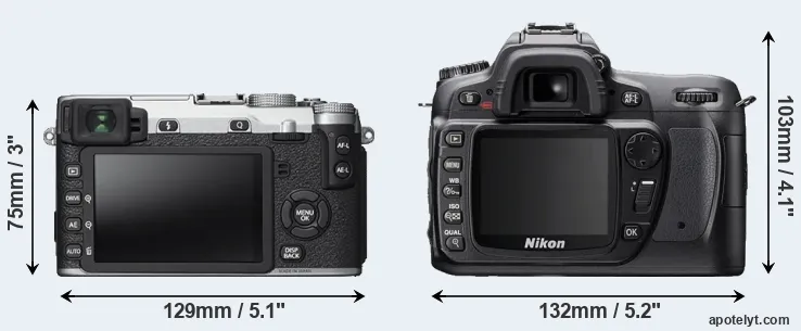 Comparison X-E2S or D80 rear