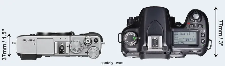 Compare X-E2S versus D80 top