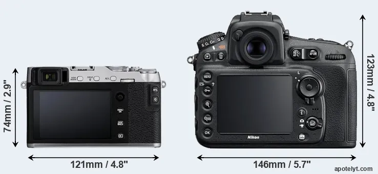 Comparison X-E3 or D810 rear