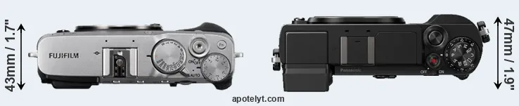Compare X-E3 versus GX9 top