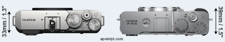 Compare X-E4 versus X-E5 top