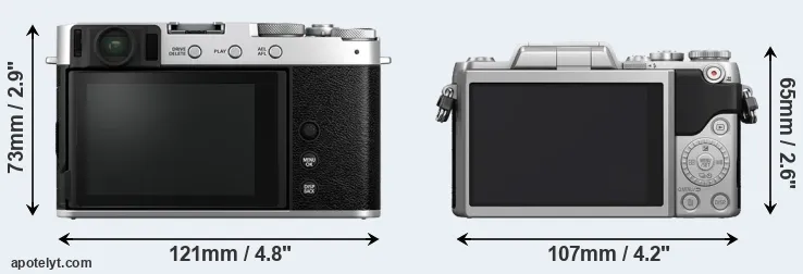 Comparison X-E4 or GF7 rear