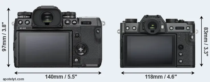 Comparison X-H1 or X-T30 rear