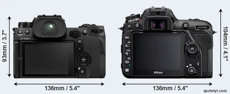 Comparison X-H2S or D7500 rear