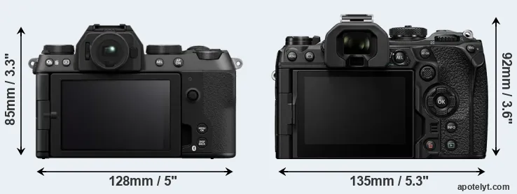 Comparison X-S20 or OM-1 rear