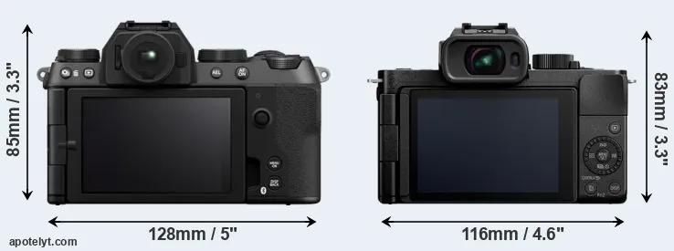Comparison X-S20 or G110 rear