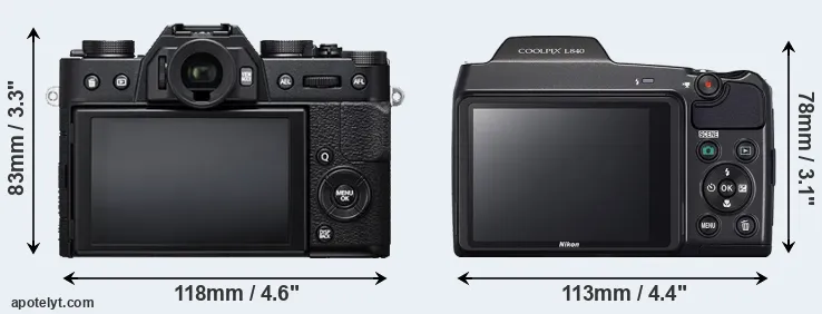 Comparison X-T20 or L840 rear