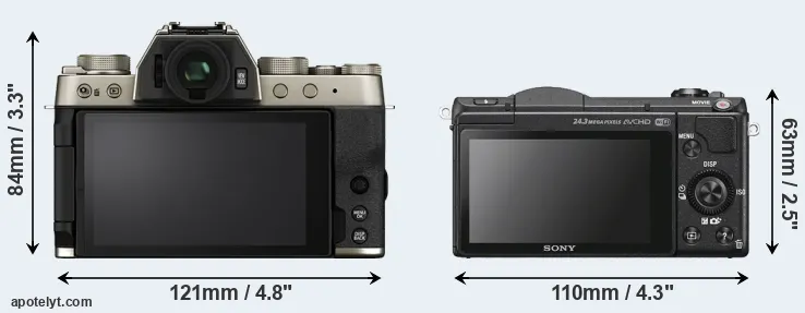 Comparison X-T200 or A5100 rear