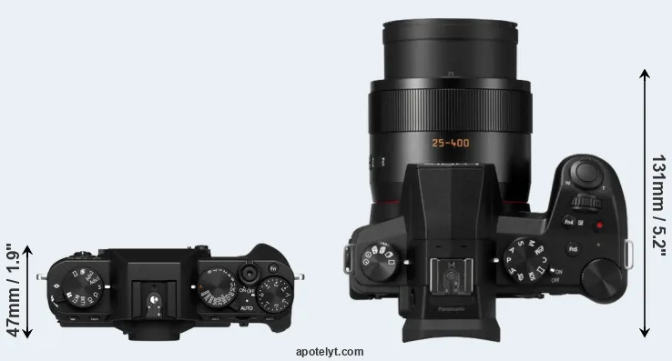 Compare X-T30 II versus FZ1000 II top