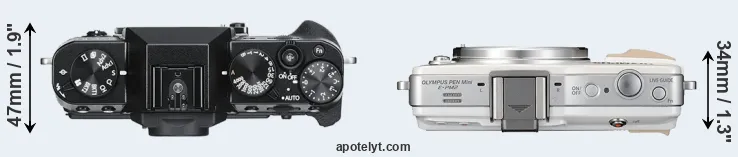 Compare X-T30 versus E-PM2 top