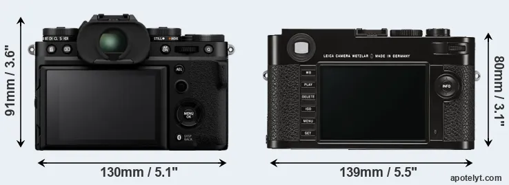 Comparison X-T5 or M Typ 262 rear