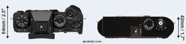 Compare X-T5 versus M Typ 262 top