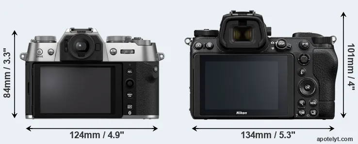 Comparison X-T50 or Z6 II rear