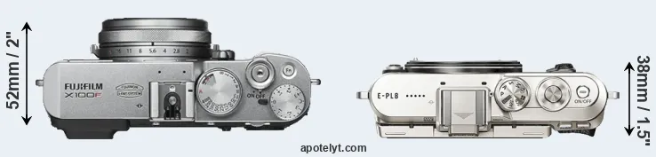 Compare X100F versus E-PL8 top
