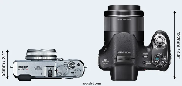 Compare X100S versus H400 top