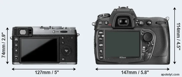 Comparison X100T or D300 rear