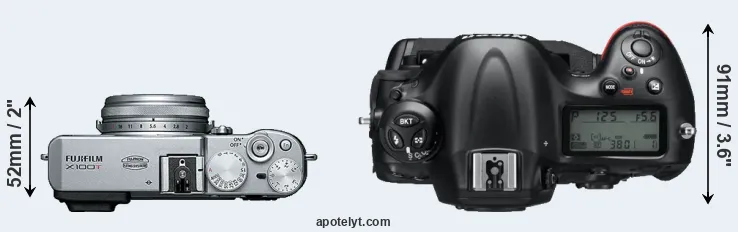 Compare X100T versus D4 top