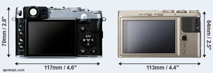 Comparison X20 or XF10 rear