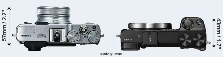Compare X20 versus NEX-7 top