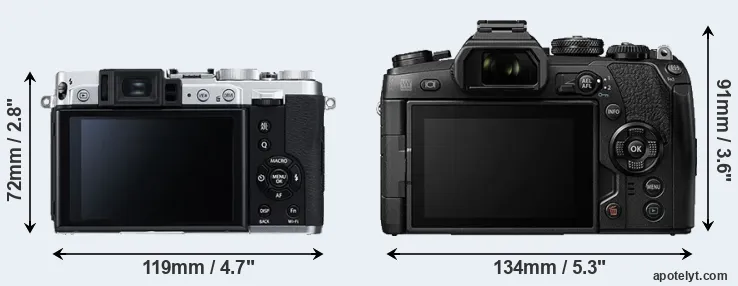 Comparison X30 or E-M1 II rear