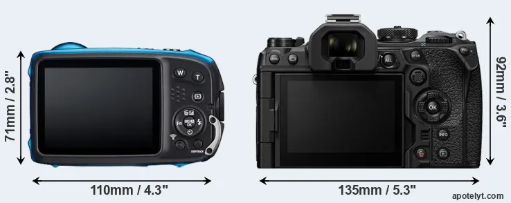 Comparison XP140 or OM-1 rear