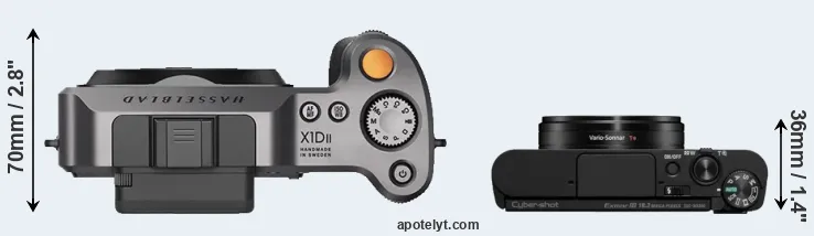 Compare X1D II versus WX800 top