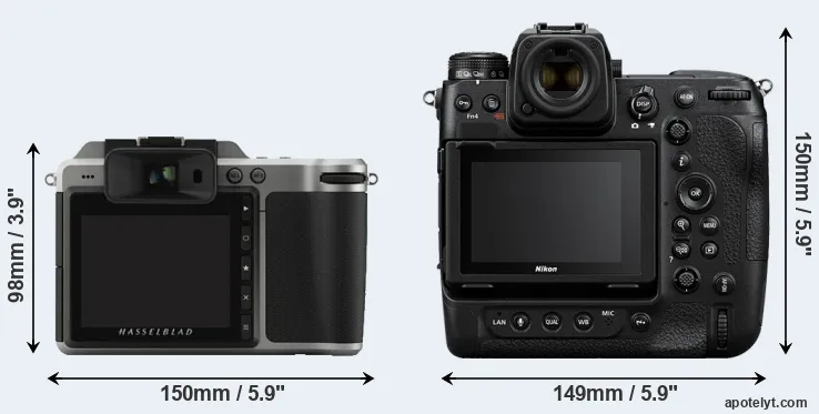 Comparison X1D or Z9 rear