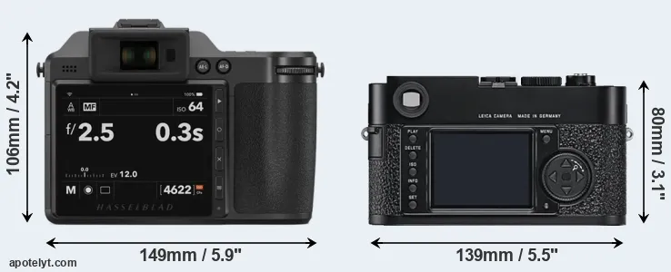 Comparison X2D 100C or M9 rear