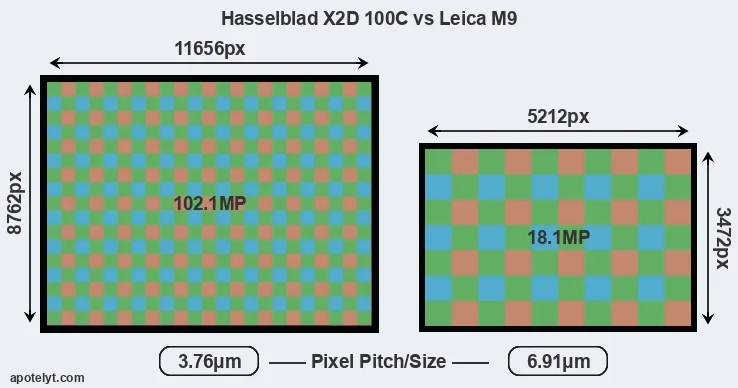 X2D 100C versus M9 MP